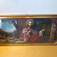 стара немска репродукция на Исус, снимка 5 - Антикварни и старинни предмети - 44637916
