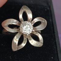 Красив сребърен пръстен с камък # К09, снимка 2 - Пръстени - 44389682