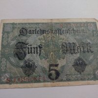 Райх банкнота - Германия - 5 марки / 1917 година- 17952, снимка 7 - Нумизматика и бонистика - 31019905