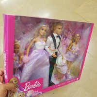 Кукли Barbie младоженци с деца, снимка 6 - Кукли - 42170805