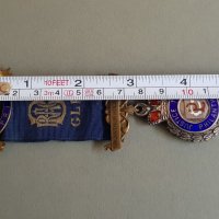 Сребърен 1920 емайл Медал Орден Масонски Англия Бирмингам, снимка 13 - Антикварни и старинни предмети - 42484556