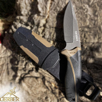 Висококачествен тактически нож GERBER с твърд калъф за колан, снимка 1 - Ножове - 44807872
