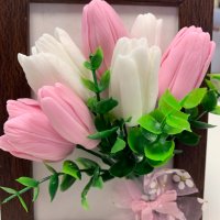 Подарък за свети Валентин с ароматни цветя , снимка 4 - Изкуствени цветя - 39643874