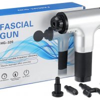 Масажен пистолет за масаж на мускули - 4 глави за масаж Fascial Gun HG-320, снимка 1 - Масажори - 29524979