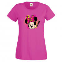 Дамска тениска Minnie Mouse 1 Подарък,Изненада,Рожден ден,, снимка 7 - Тениски - 36530694