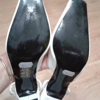  Дамски бели обувки с токчета - 37 номер, снимка 9 - Дамски обувки на ток - 36865174