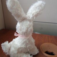 Луксозно бяло зайче - Германия , снимка 3 - Плюшени играчки - 40040256