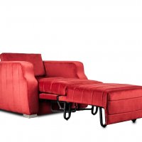 Разтегателен фотьойл, Rubis, Червен, снимка 3 - Дивани и мека мебел - 40119954