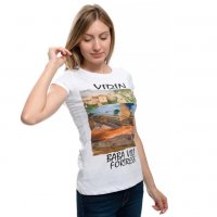 Нова дамска тениска с дигитален печат крепостта "Баба Вида", гр. Видин, снимка 5 - Тениски - 29964825