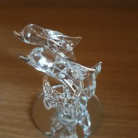 Нова изящна стъклена фигурка делфини , снимка 6 - Статуетки - 30097401