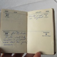 Тефтер бележник от 1939 г, снимка 7 - Антикварни и старинни предмети - 30108478
