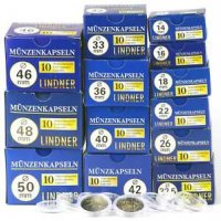  Lindner PVC капсули – опаковка 10 бр един размер, снимка 1 - Нумизматика и бонистика - 35280882