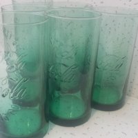 Стъклени чаши Кока Кола, цветни, цилиндри 6 бр, снимка 3 - Колекции - 39434226