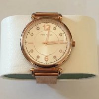 Нов луксозен дамски ръчен часовник с метална верижка и закопчалка в цвят розово злато., снимка 2 - Дамски - 39964785