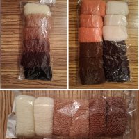 Нови комплекти дебели ластици за коса естествени цветове, снимка 1 - Аксесоари за коса - 39140126