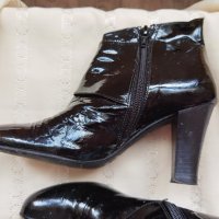Дамски елегантни лачени обувки на висок ток от естествена кожа 36 номер, снимка 7 - Дамски боти - 37894843