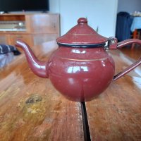 Стар емайлиран чайник #23, снимка 1 - Антикварни и старинни предмети - 42923806
