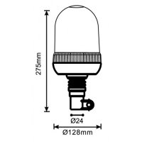 LED 12 / 24 Волта сигнална лампа за трактор, автовоз, снимка 2 - Аксесоари и консумативи - 29222837