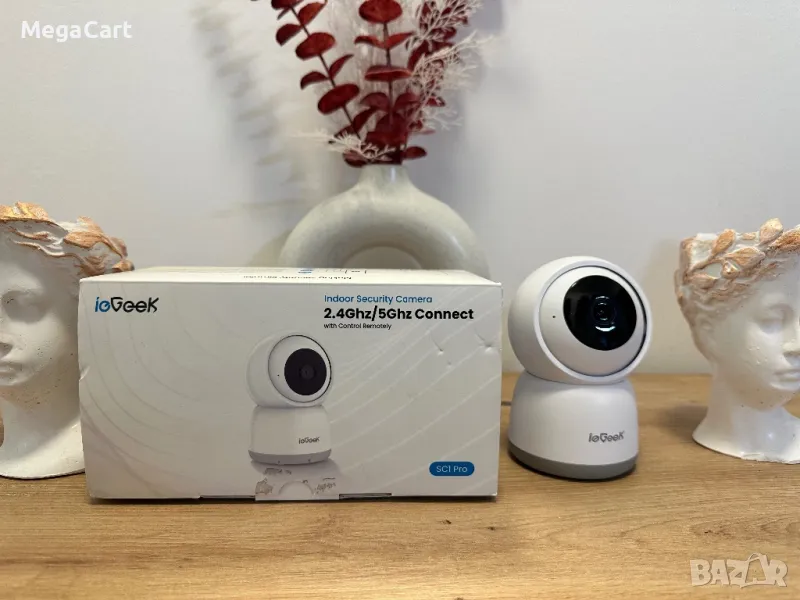 Смарт WiFi камера ioGeek SCI Pro – 2.4GHz / 5GHz | Нощно виждане | Дистанционен контрол, снимка 1