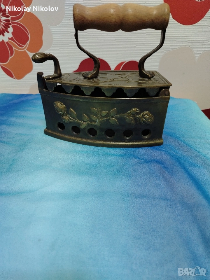 бронзова ютия на жар , снимка 1