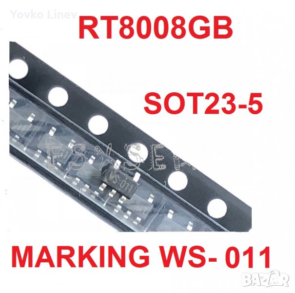 RT8008  SMD MARKING WS-011  Step-Down DC/DC Converter  600mA - 2 БРОЯ, снимка 1