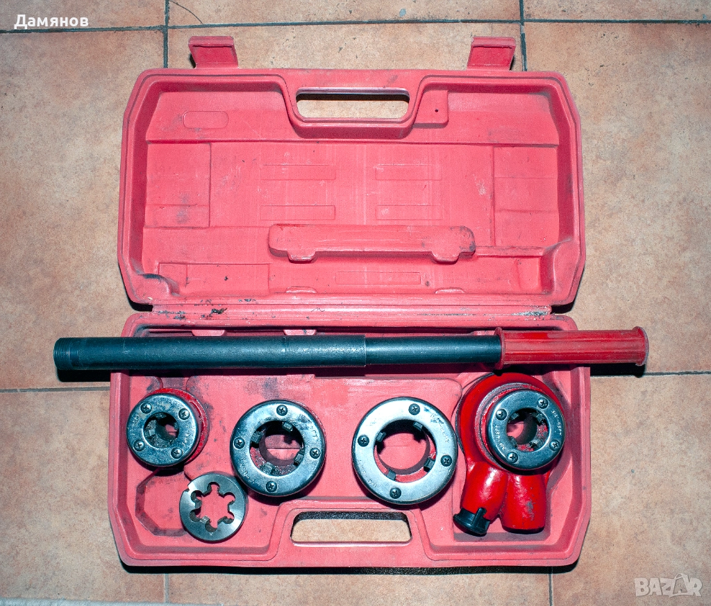 Плашки комплект за водопроводни резби, снимка 1