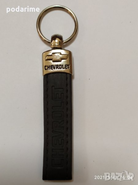 Ключодържател  Шевролет - кожен, черен, снимка 1