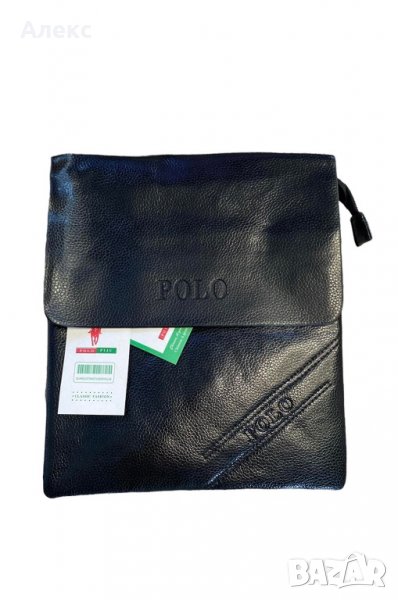 Топ Цена кожена чанта Polo Black, снимка 1