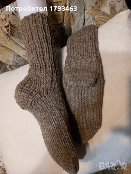 Ръчно плетени чорапи от вълна размер 36, снимка 1