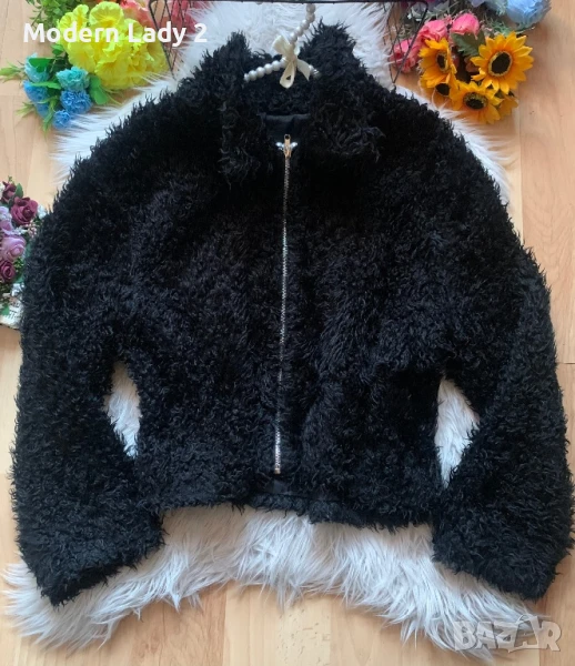 Късо пухкаво палто, снимка 1