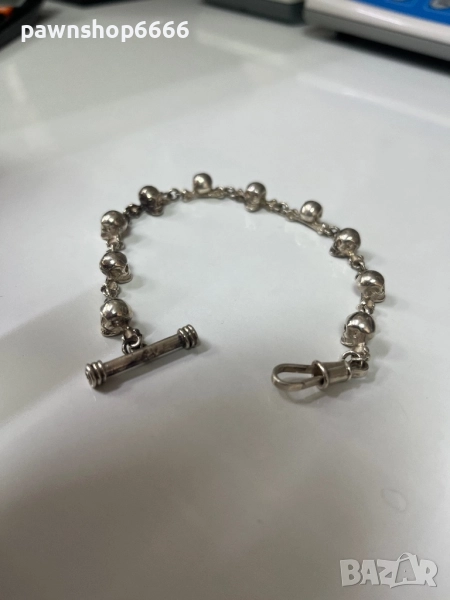 Сребърна верижка за джобен часовник, снимка 1