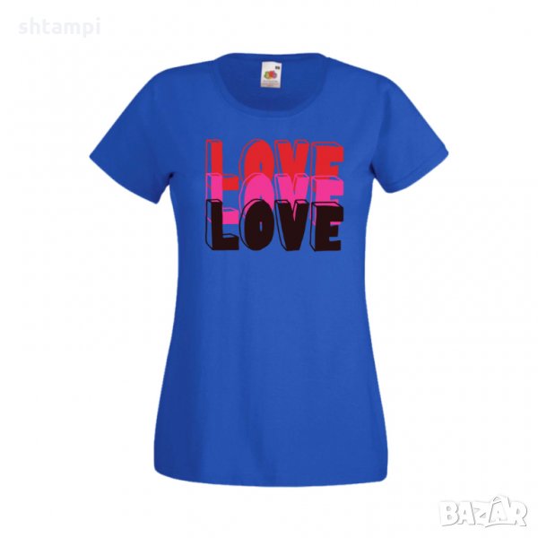 Дамска тениска Свети Валентин LOVE LOVE LOVE 1, снимка 1