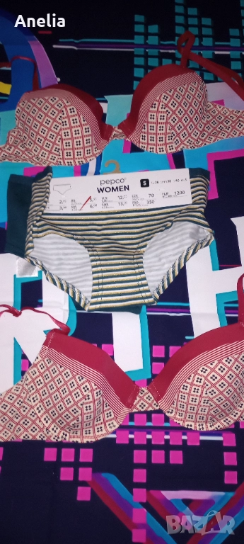 2 бр. Дамск Бикини + 2 бр. Дамски Сутиени  С размер 75 Б, снимка 1