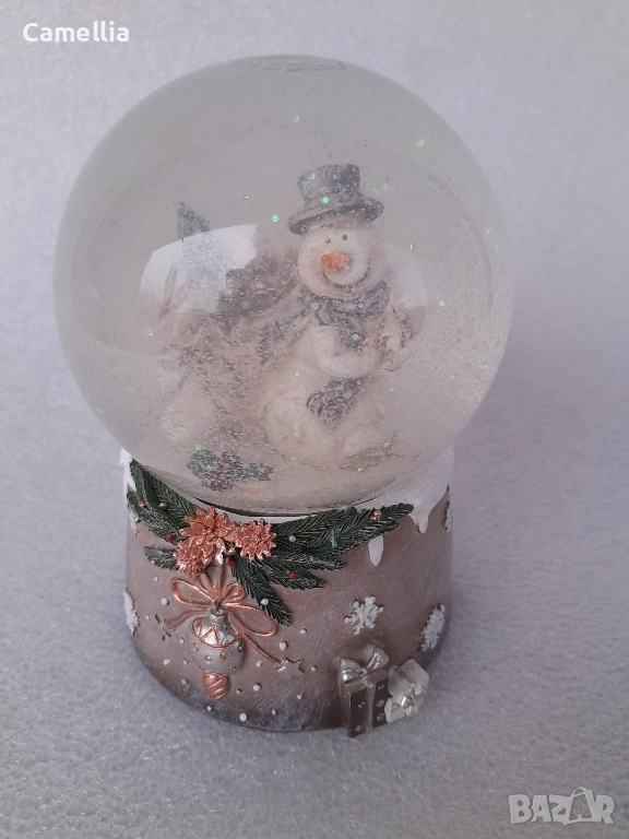 Коледно преспапие - Снежен човек, снимка 1