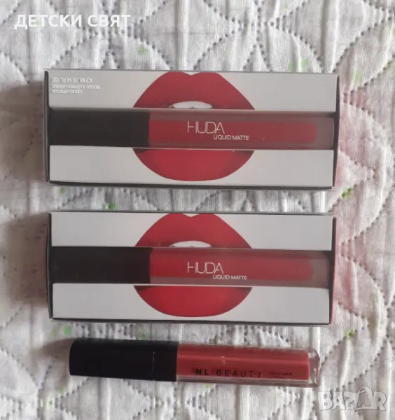 Нови червила HUDA BEAUTY Liquid Matte Lipstick Miss America, снимка 1