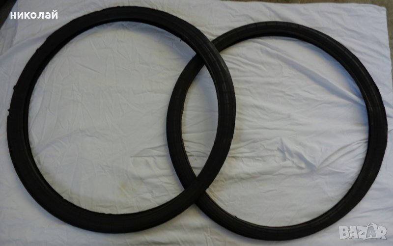 Чисто нови външни Български гуми 26× 1⅜ Константин Русинов за ретро велосипед Балкан., снимка 1