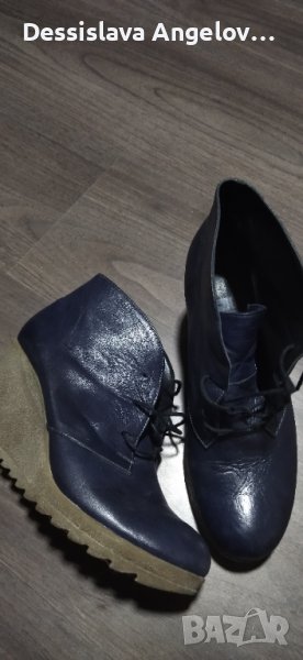 Дамски обувки естествена кожа на висока платформа , снимка 1