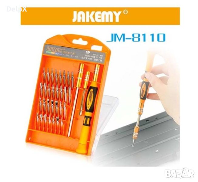 Отвертка с накрайници JM-8110 за GSM комплект 33бр., снимка 1