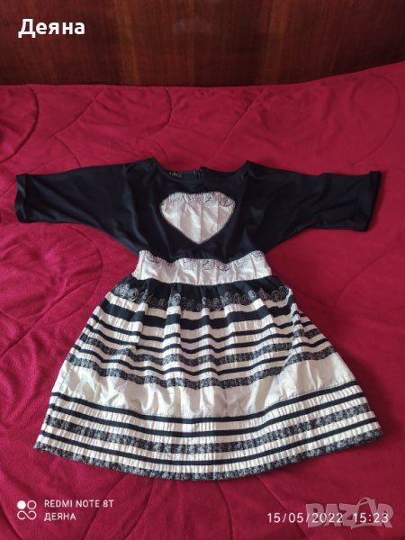 Рокля в черно и златисто на Lilia fashion Plovdiv, размер S, снимка 1