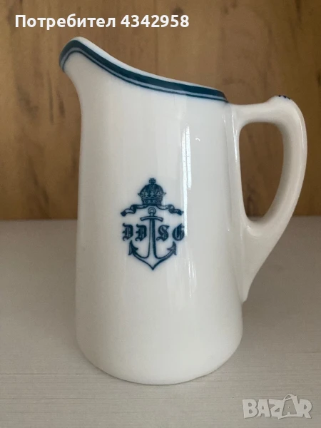 Ретро каничка в морски стил.Чехословакия.Порцелан. , снимка 1