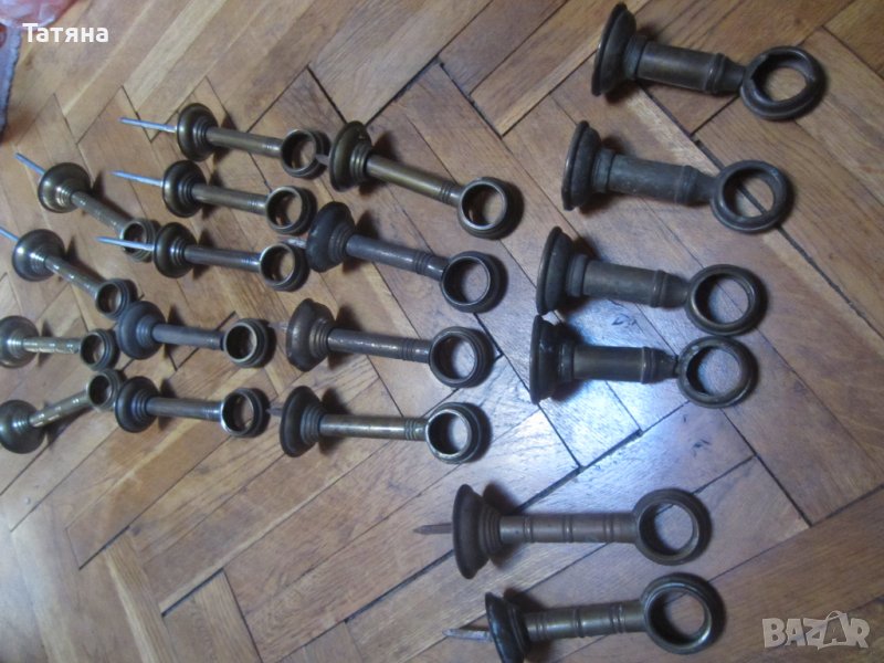 халки и носачи  за автентичен месингов корниз, снимка 1