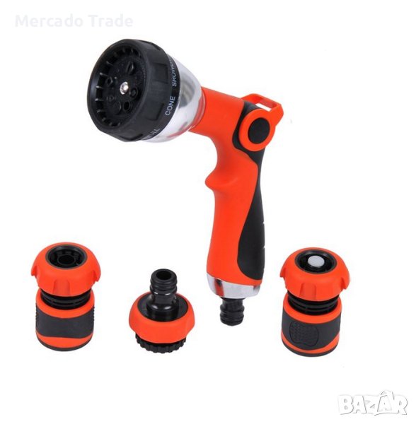 Пистолет за поливане Mercado Trade, 3 аксесоара и функции,  Оранжево, снимка 1