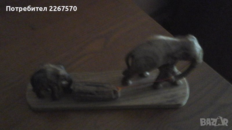 украса дървен слон, снимка 1