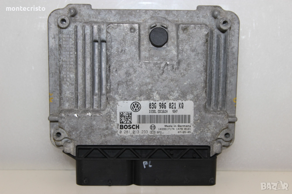 Моторен компютър VW Golf 5 (2004-2008г.) 03G906021KQ / 03G 906 021 KQ / 0281013233 / EDC16U34, снимка 1