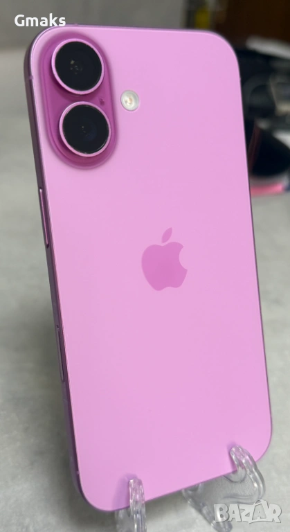 Iphone 16 128GB Pink 91 % като нов 1 год. Гаранция, снимка 1