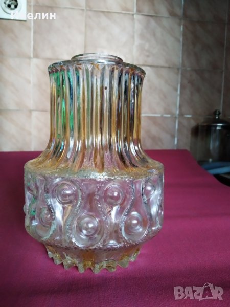 пет стъкла за полилей,настолна лампа арт деко, снимка 1