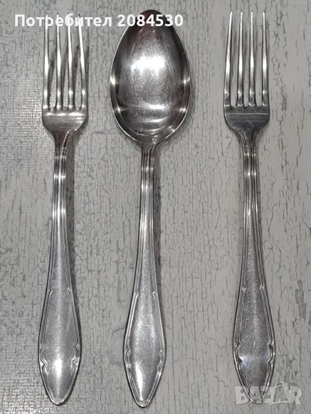 Вилици и лъжица 20см неръждаема стомана-П.Денев, снимка 1