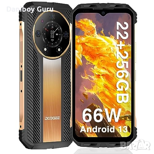 Здрав смартфон DOOGEE S110, 22GB RAM + 256GB ROM, 10800mAh, 66W бързо зареждане, Android 13 Rugged , снимка 1