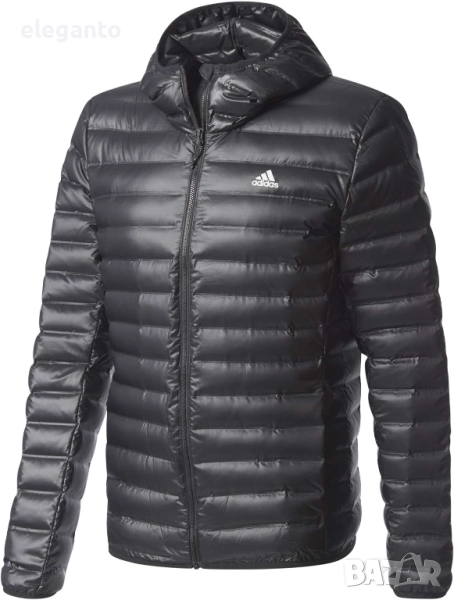 НОВО Мъжко пухено яке ADIDAS VARILITE HOODED JACKET, S размер, снимка 1