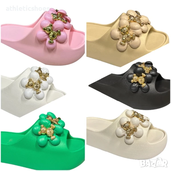 Дамски чехли на платформа с мечета, снимка 1